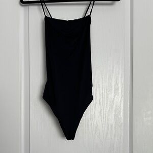 Wilfred Black Spaghetti Strap Bodysuit